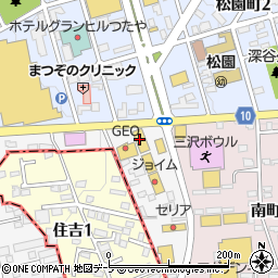 紳士服のコナカアクロス三沢店周辺の地図