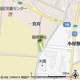 青森県黒石市小屋敷宮岸1周辺の地図