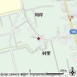 青森県黒石市三島村里14周辺の地図