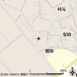 青森県黒石市西馬場尻村元45周辺の地図