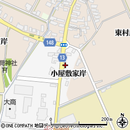 青森県黒石市下目内澤小屋敷家岸周辺の地図