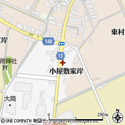 青森県黒石市下目内澤（小屋敷家岸）周辺の地図