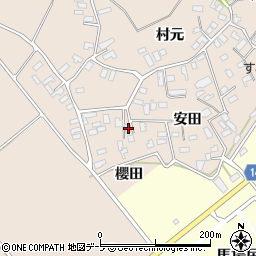 青森県黒石市西馬場尻村元57周辺の地図