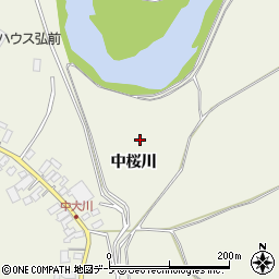 青森県弘前市大川中桜川周辺の地図
