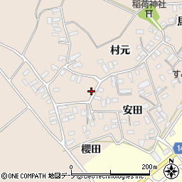 青森県黒石市西馬場尻村元62周辺の地図