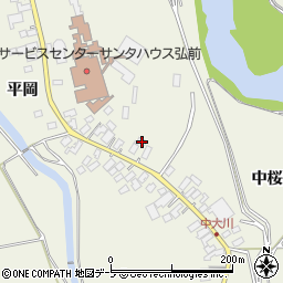 青森県弘前市大川中桜川11周辺の地図