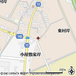 青森県黒石市小屋敷東村岸5-2周辺の地図