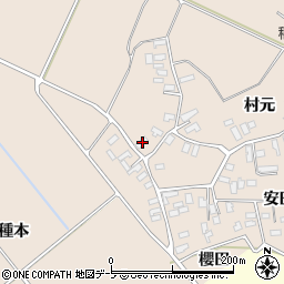 青森県黒石市西馬場尻村元5周辺の地図