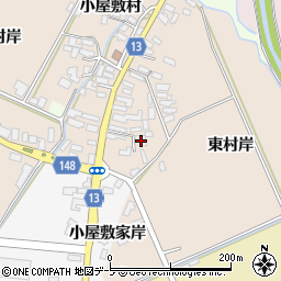 青森県黒石市小屋敷東村岸6周辺の地図