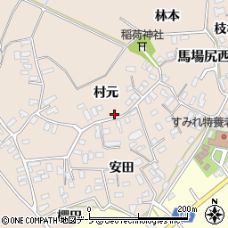 青森県黒石市西馬場尻村元65周辺の地図