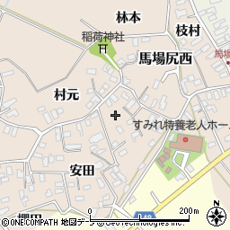 青森県黒石市西馬場尻村元79周辺の地図
