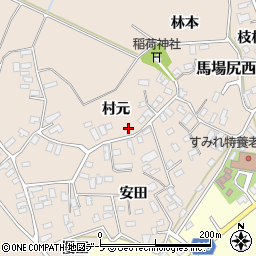 青森県黒石市西馬場尻村元65-1周辺の地図