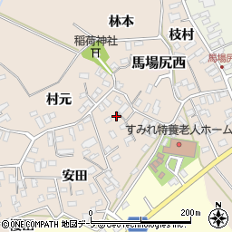 青森県黒石市西馬場尻村元97-4周辺の地図