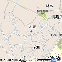 青森県黒石市西馬場尻村元64周辺の地図