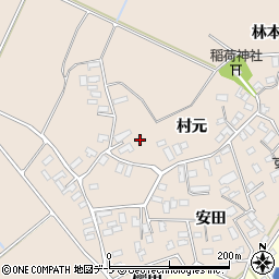 青森県黒石市西馬場尻村元34周辺の地図