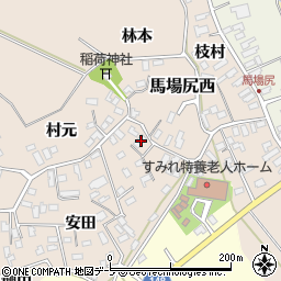 青森県黒石市西馬場尻村元98周辺の地図