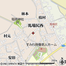 青森県黒石市西馬場尻村元102周辺の地図