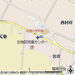 青森県黒石市東馬場尻小屋敷宮岸周辺の地図