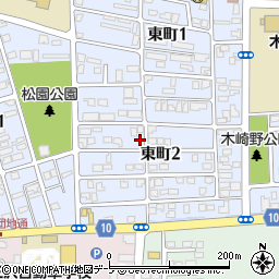 青森県三沢市東町2丁目周辺の地図