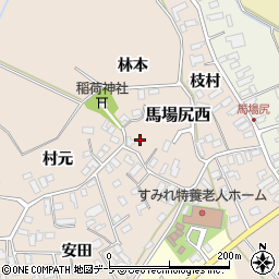 青森県黒石市西馬場尻村元101周辺の地図
