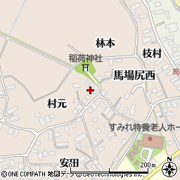 青森県黒石市西馬場尻村元90周辺の地図