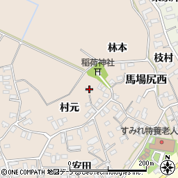 青森県黒石市西馬場尻村元87周辺の地図