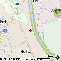 青森県黒石市小屋敷小十川添周辺の地図
