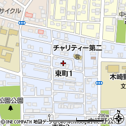 青森県三沢市東町1丁目8周辺の地図