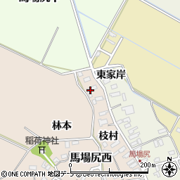 青森県黒石市西馬場尻枝村13周辺の地図