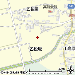 青森県黒石市高舘乙松坂周辺の地図
