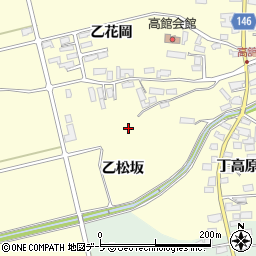 青森県黒石市高舘（乙松坂）周辺の地図