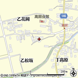 青森県黒石市高舘甲松坂3周辺の地図