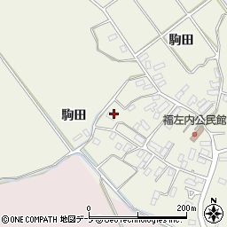 青森県南津軽郡藤崎町水木駒田周辺の地図