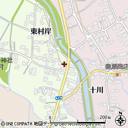 青森県黒石市飛内東村岸2周辺の地図