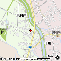 青森県黒石市飛内東村岸4周辺の地図