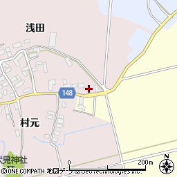 青森県黒石市二双子浅田6周辺の地図