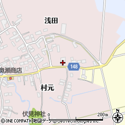 青森県黒石市二双子浅田16周辺の地図