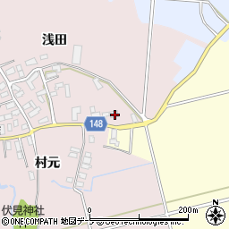 青森県黒石市二双子浅田8周辺の地図