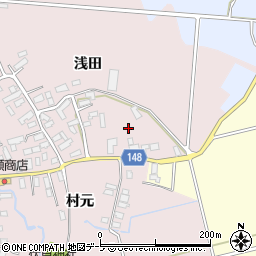 青森県黒石市二双子浅田11周辺の地図