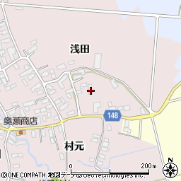 青森県黒石市二双子浅田18周辺の地図