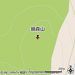 鍋森山周辺の地図