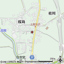 青森県弘前市青女子桜苅377周辺の地図