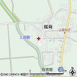 青森県弘前市青女子桜苅374周辺の地図