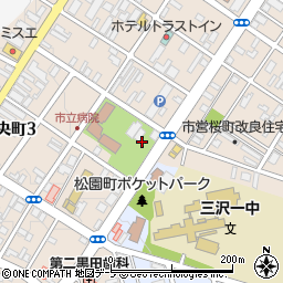 セブンイレブン三沢中央町４丁目店周辺の地図