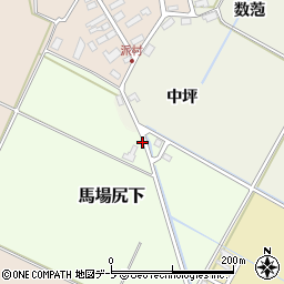 青森県黒石市西馬場尻長田周辺の地図