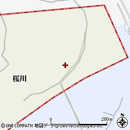 青森県弘前市大川下桜川周辺の地図