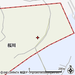 青森県弘前市大川（下桜川）周辺の地図