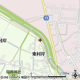 青森県黒石市飛内東村岸23周辺の地図
