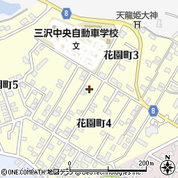 青森県三沢市花園町周辺の地図