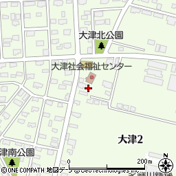 青森県三沢市大津周辺の地図